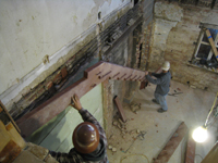 Ground Floor (Basement)- Installation of stair - November 3, 2010