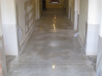 Ground Floor (Basement) --Polished concrete floor, detail - April 29, 2011