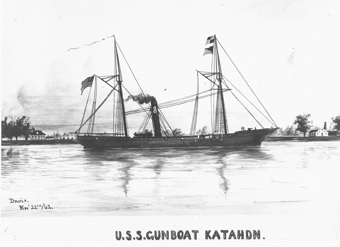 On August 19, 1863, Benjamin Drummond escaped from his Confederate captors and 
rowed out into the Gulf of Mexico where he was taken aboard the USS Gunboat 
Katahdin. The logbook of the Katahdin noted that 
Drummond was one of the former crewmembers of the U.S.S. Morning Light, captured and 
burned some months since. The original copy of this photograph is held by the Naval 
Historical Center at the Washington Navy Yard in Washington, DC.