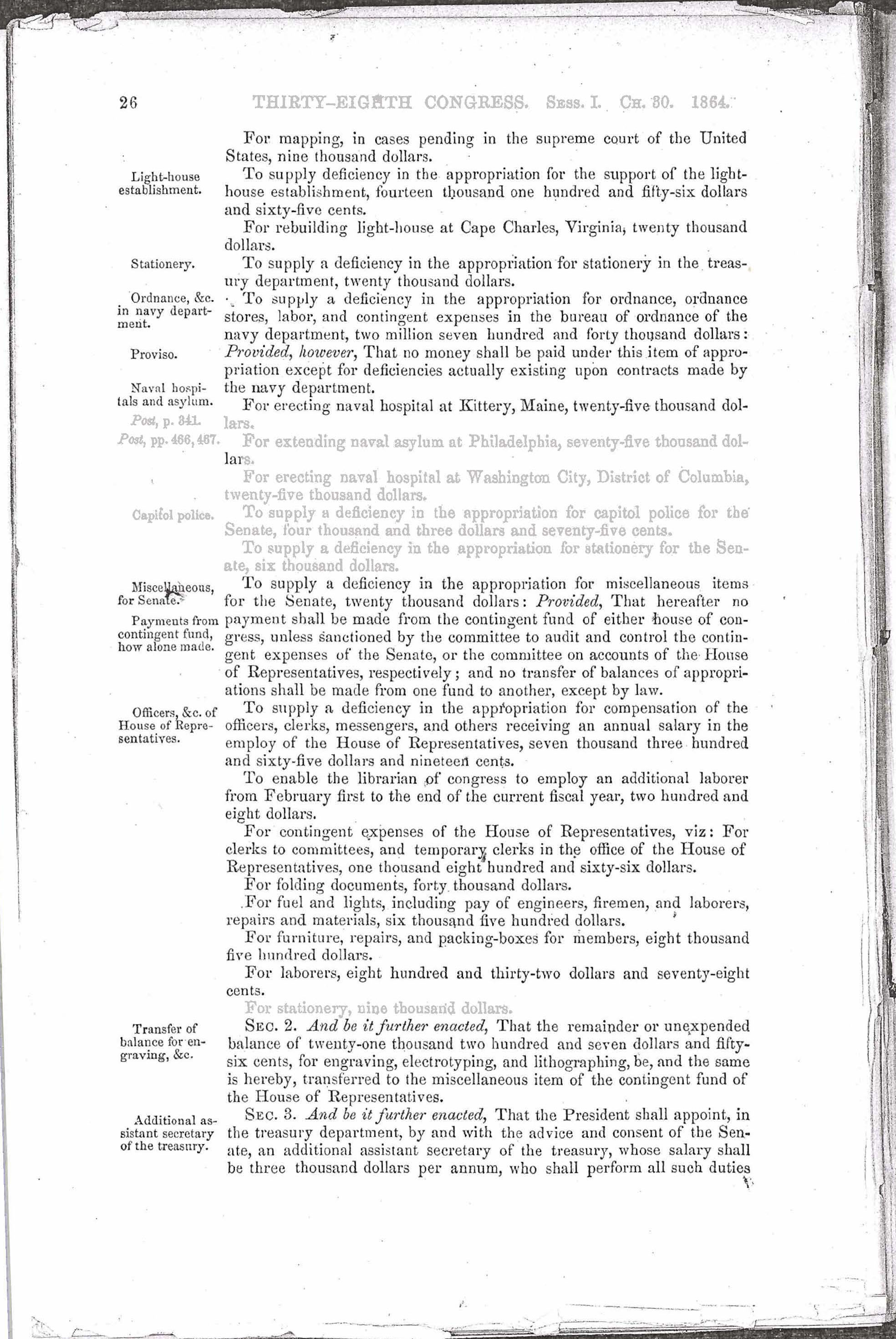 Act of Congress Authorizing Construction of the Washington Naval Hospital, Page 5 of 7