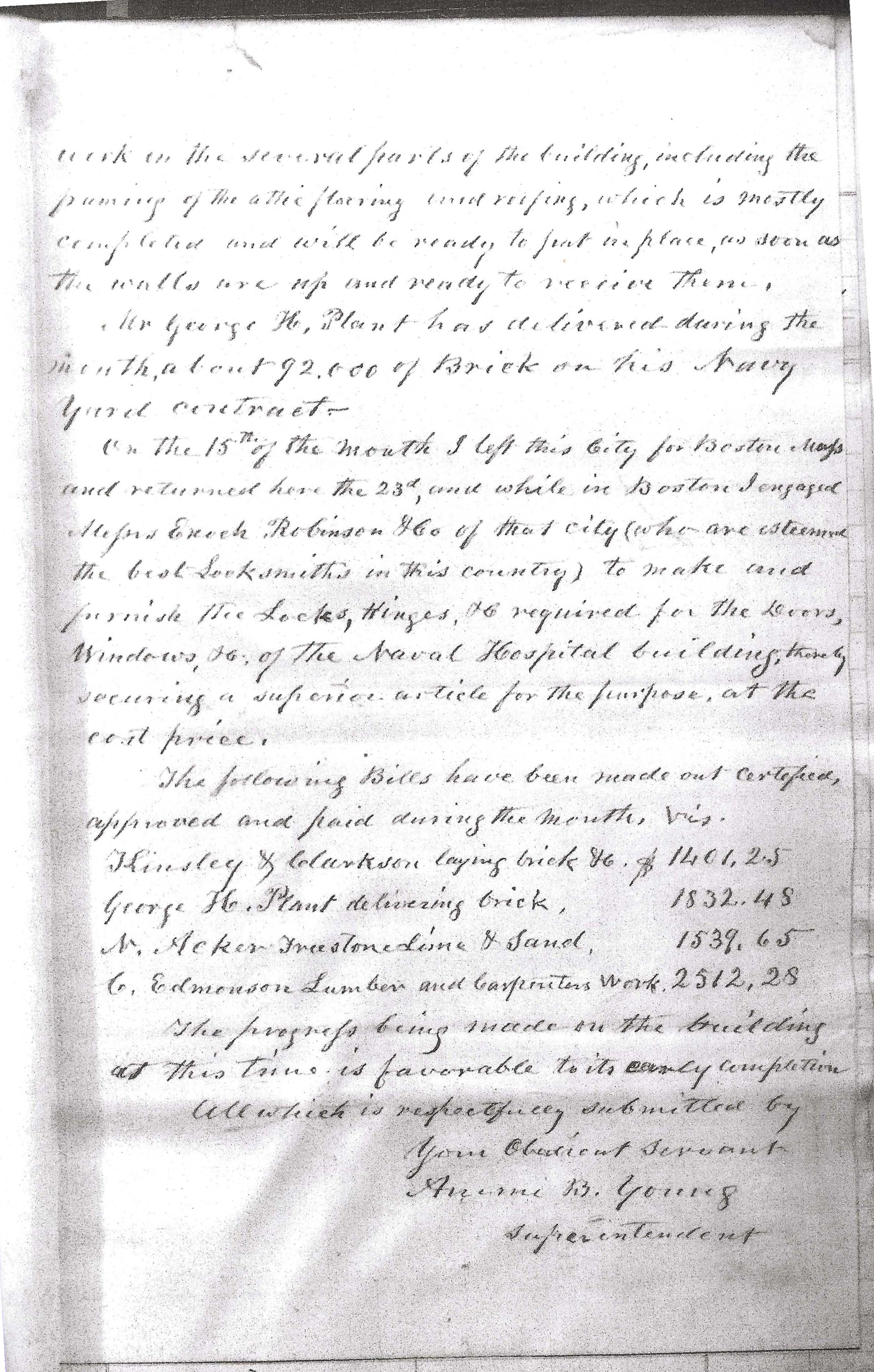 Monthly Report of the Superintendent of Construction, June 1, 1865, Page 2 of 2