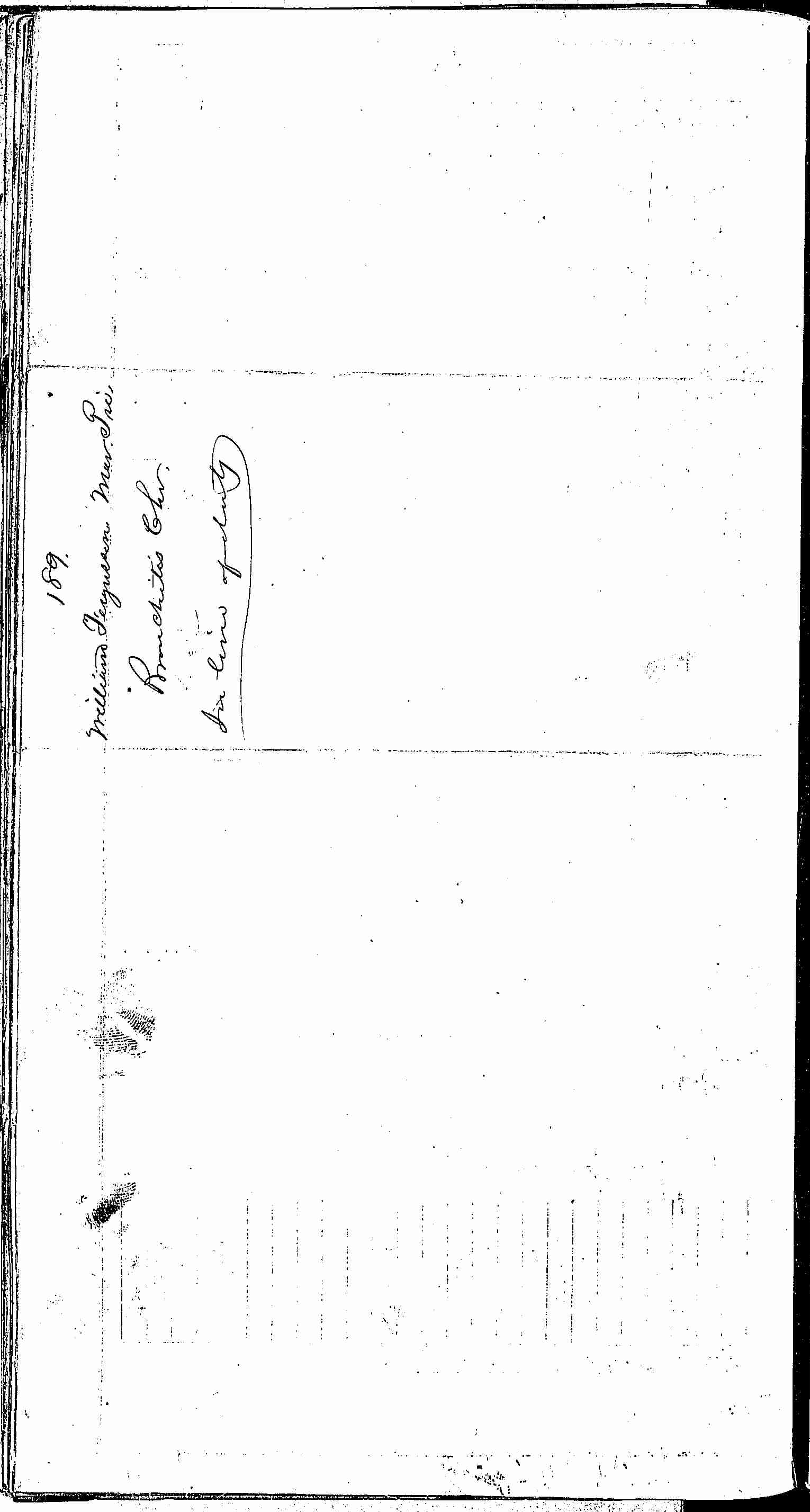 Entry for William Ferguson (page 2 of 2) in the log Hospital Tickets and Case Papers - Naval Hospital - Washington, D.C. - 1866-68
