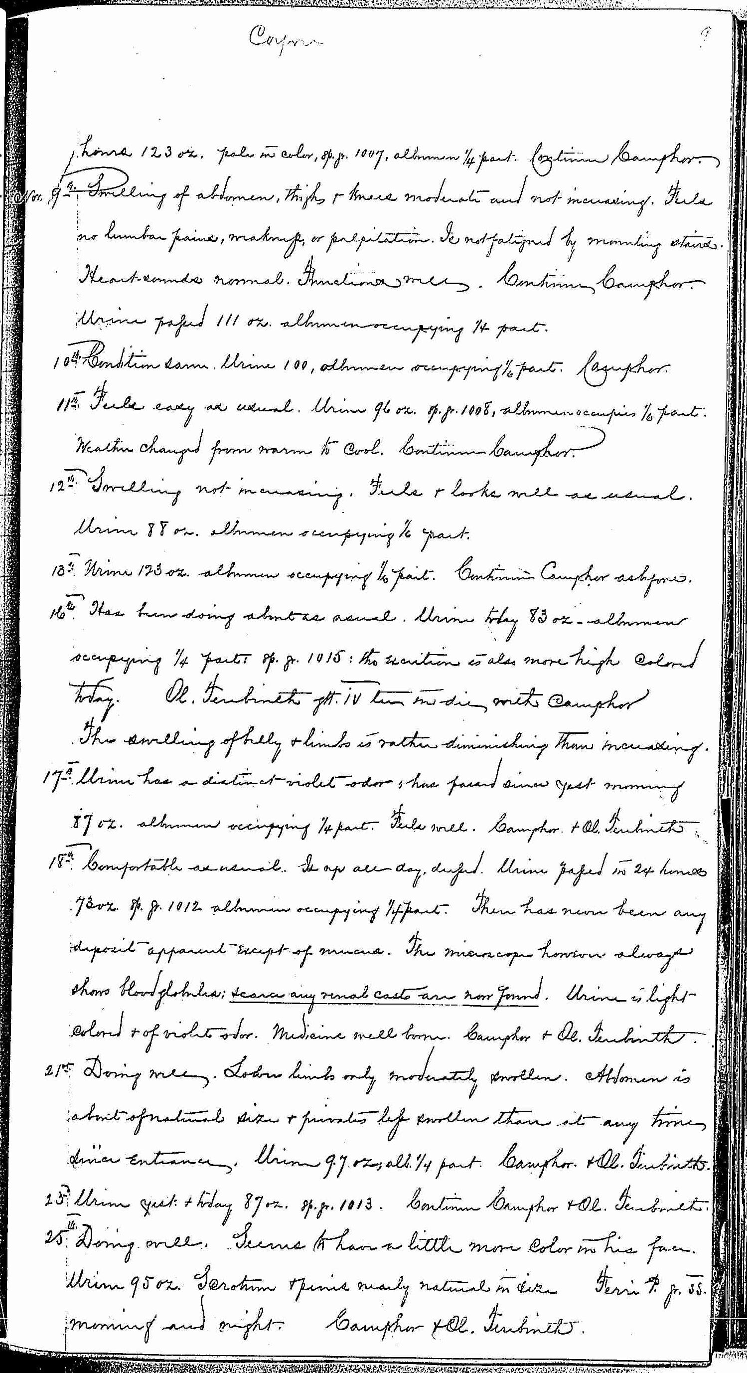 Entry for Bernard Coyne (page 9 of 13) in the log Hospital Tickets and Case Papers - Naval Hospital - Washington, D.C. - 1868-69