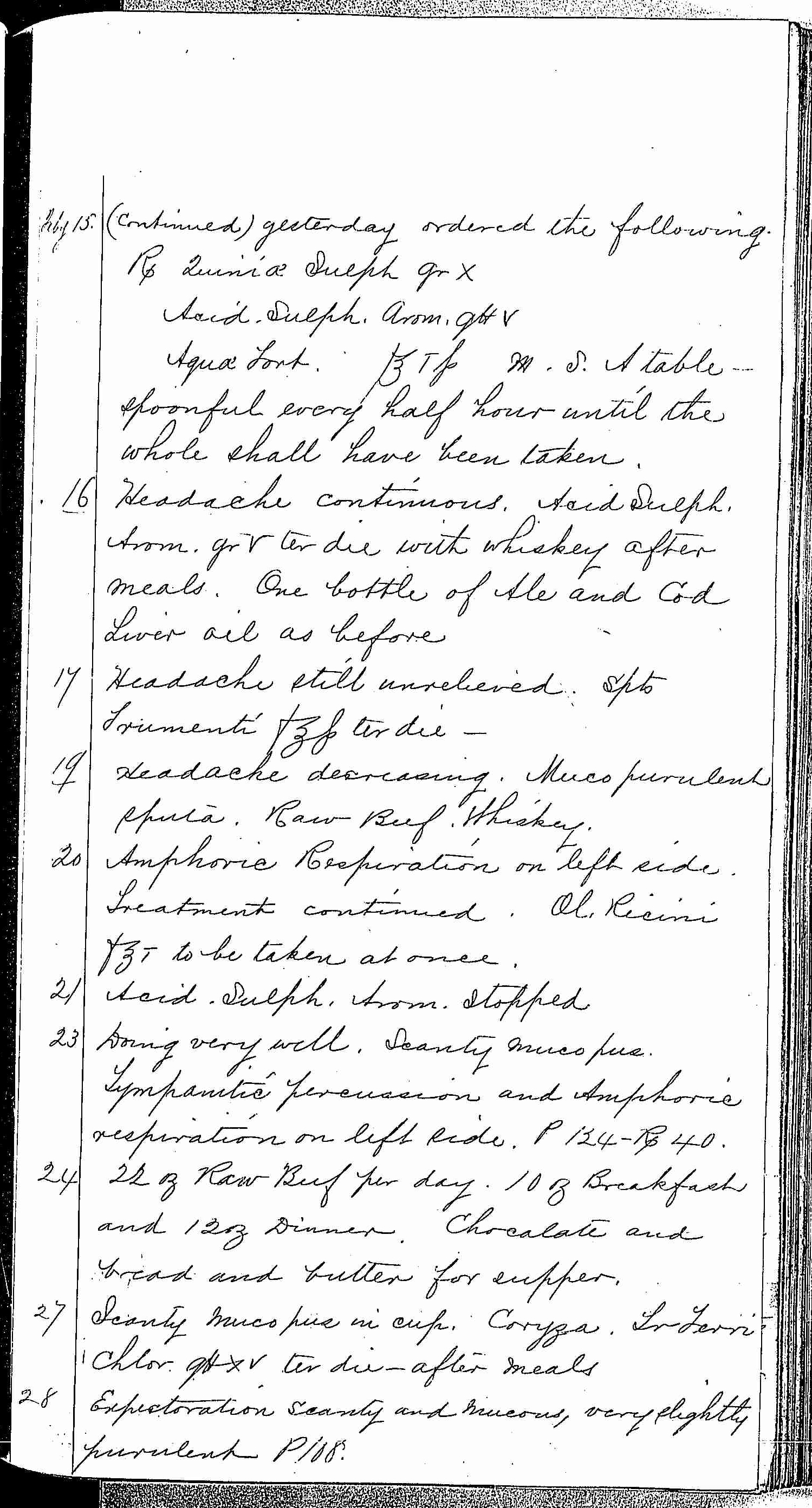 Entry for Richard Forn (page 15 of 21) in the log Hospital Tickets and Case Papers - Naval Hospital - Washington, D.C. - 1868-69