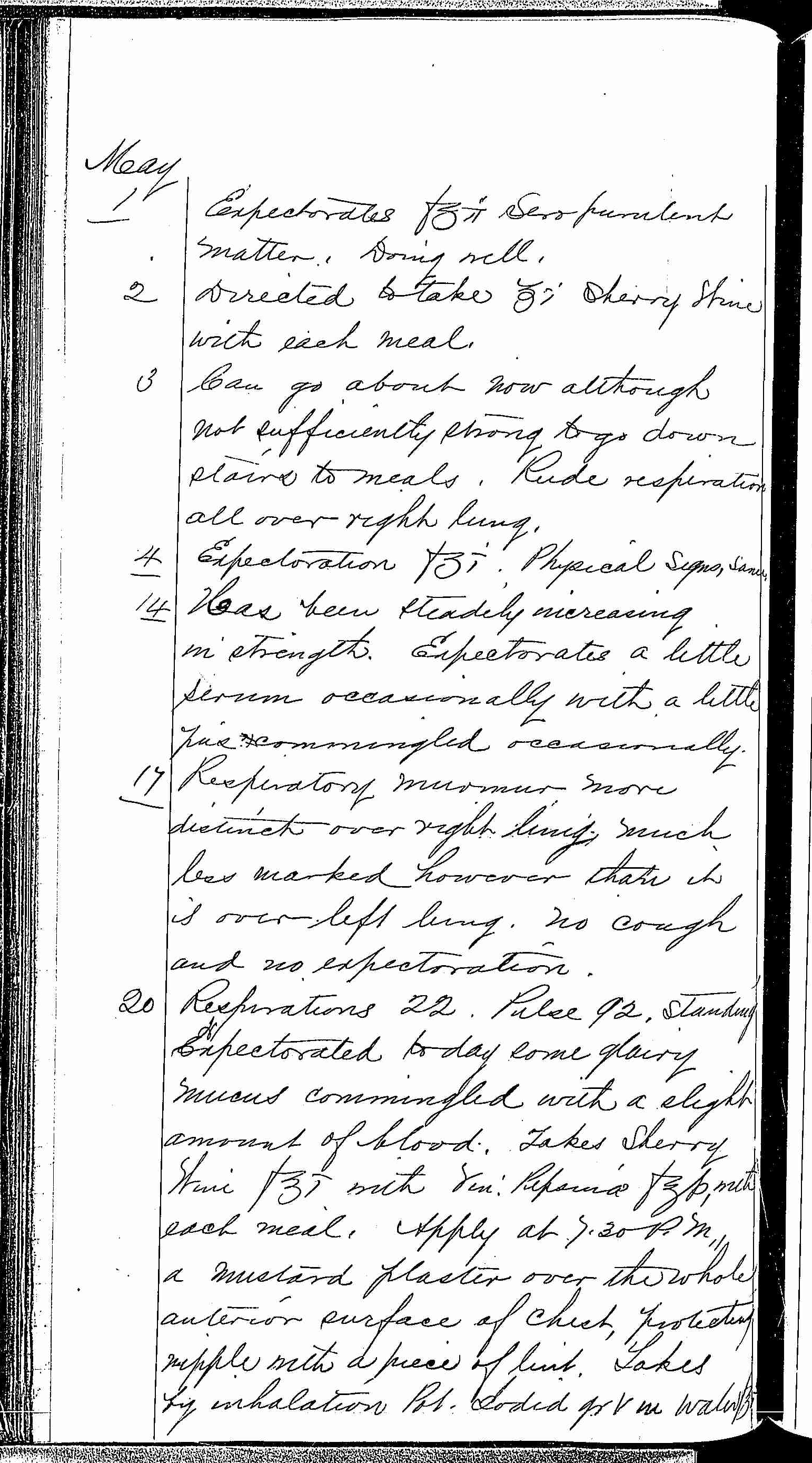 Entry for Peter C. Cheeks (page 14 of 16) in the log Hospital Tickets and Case Papers - Naval Hospital - Washington, D.C. - 1868-69