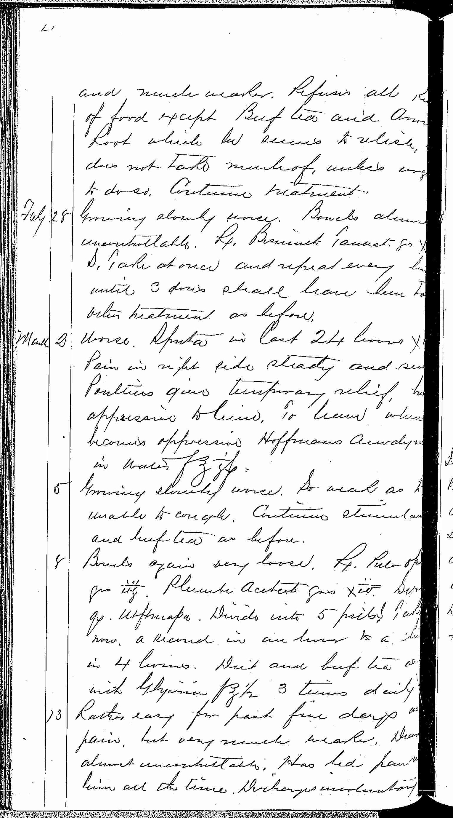 Entry for William Robertson (page 4 of 5) in the log Hospital Tickets and Case Papers - Naval Hospital - Washington, D.C. - 1868-69
