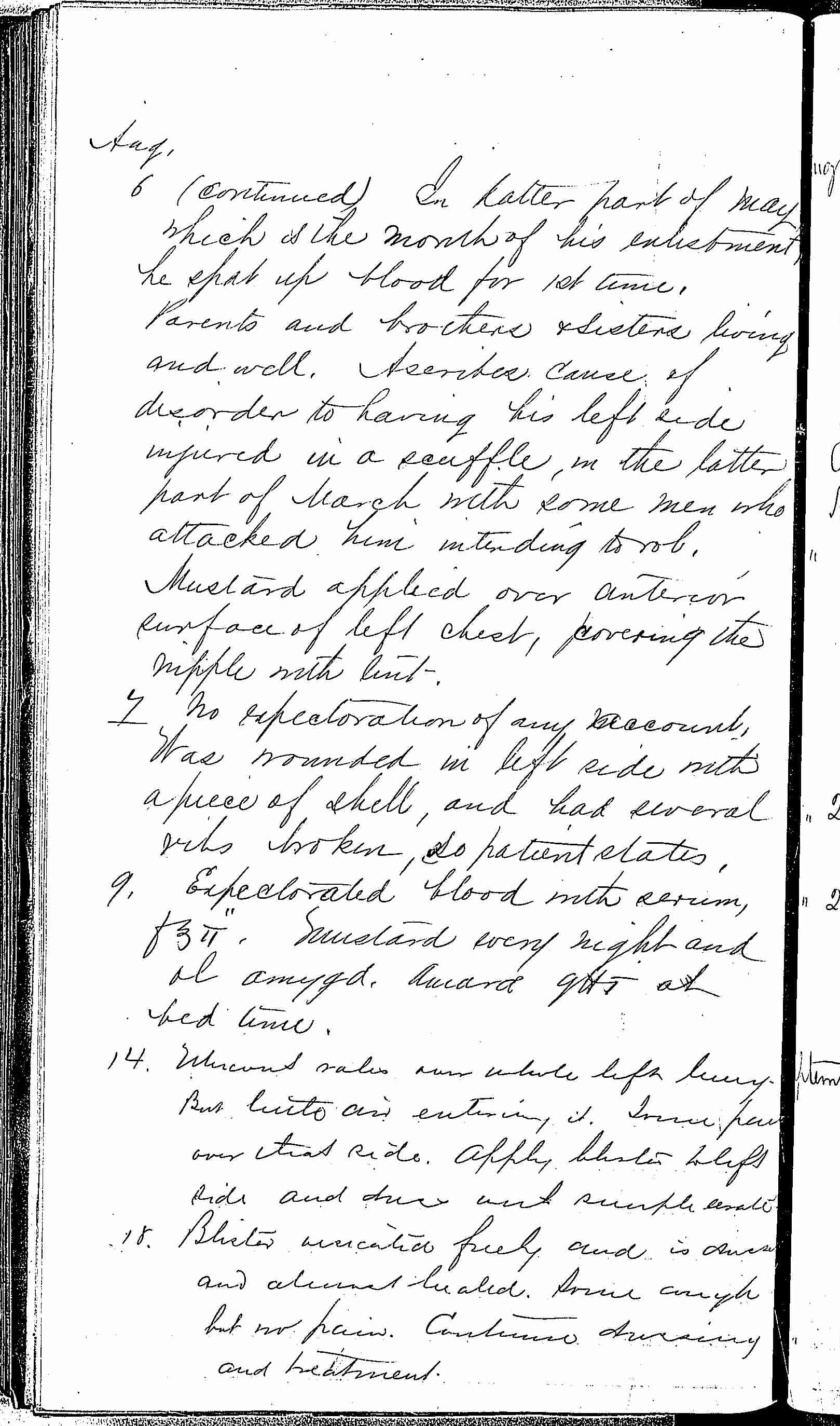 Entry for Hugh McCleary (page 2 of 4) in the log Hospital Tickets and Case Papers - Naval Hospital - Washington, D.C. - 1868-69