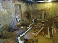 Ground Floor (Basement) - Plumbing for Northeast Room - September 8, 2010