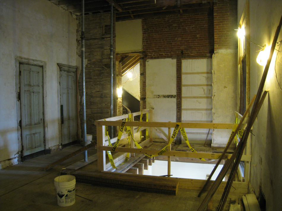 Second Floor - Elevator Cut Out in Northwest Room - September 8, 2010