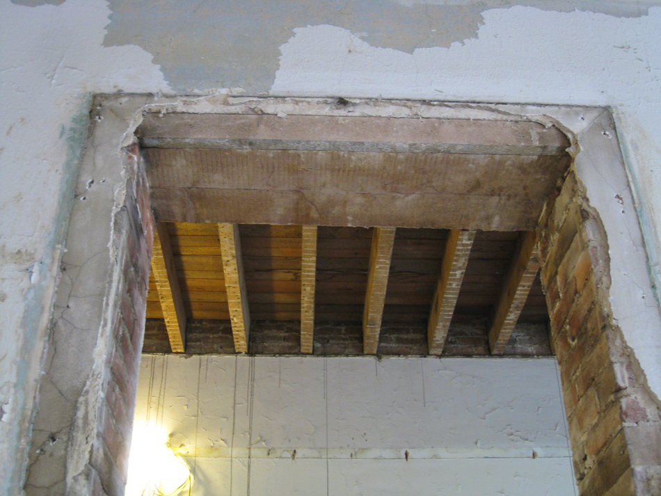 Second Floor - Central Room Door Frame Detail (Wall Proposed for Demolition)