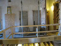 Second Floor--Newly discovered doors behind elevator opening - September 22, 2010