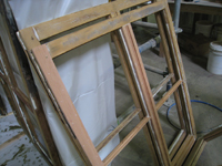 Windows and Doors - SRS Corp. -- repaired window sash (note new Spanish cedar parts).