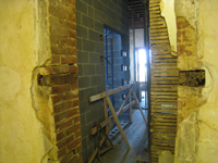 First Floor--From original staircase looking south west through to elevator shaft - October 11, 2010