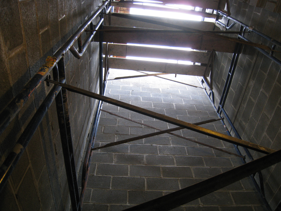 Second Floor--Elevator shaft looking up
