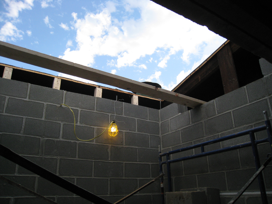 Third Floor--Elevator shaft opening in roof