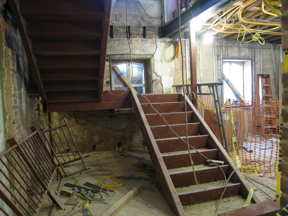 Ground Floor--West staircase installation
