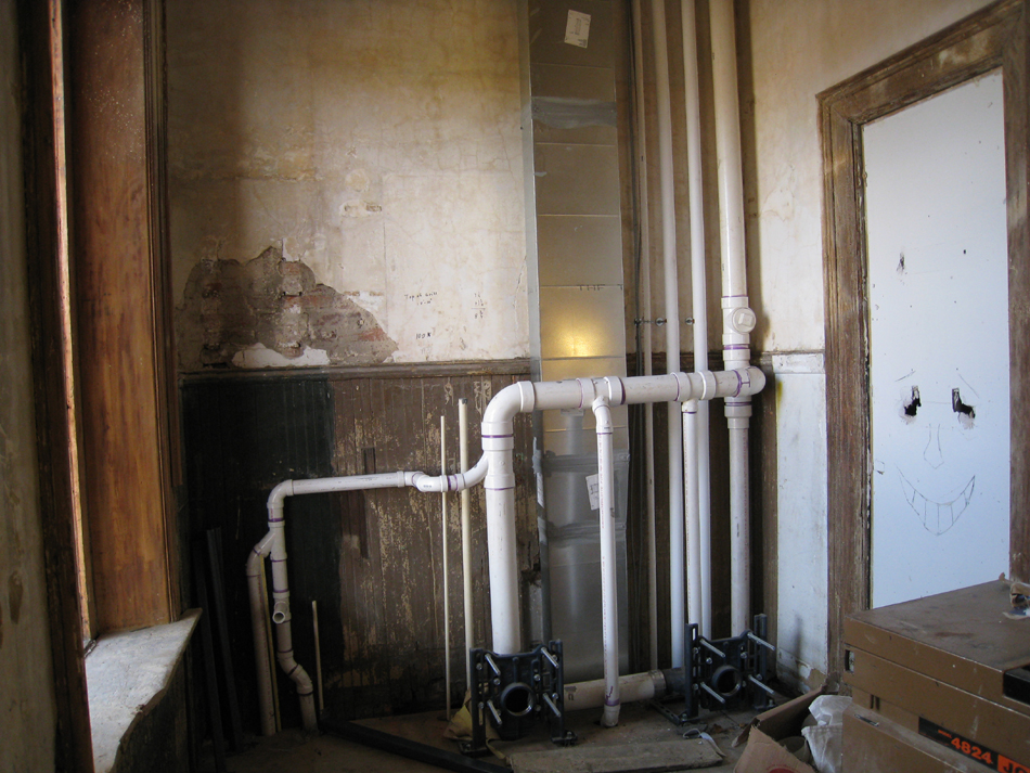 Second Floor--Restroom plumbing