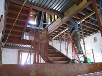 Second Floor--Installation of the west staircase - November 19, 2010