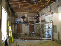Second Floor--Northeast room.  Preparation for brown (encapsulating) coat - December 2, 2010
