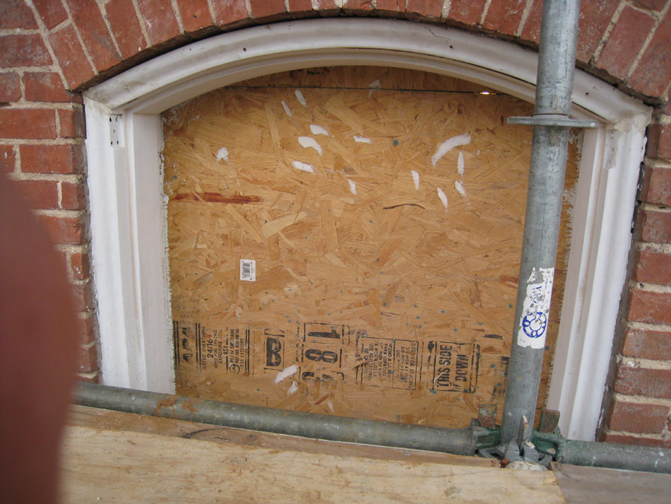 Elevation--Ground floor window on east side detail after restoration and priming