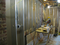 Ground Floor (Basement)--Walls and electric in south west room - December 28, 2010