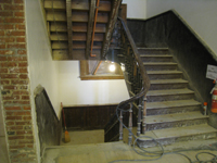Second Floor--Central stairwell with finished plaster - January 20, 2011