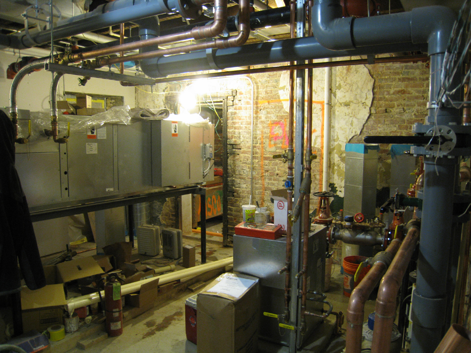Ground Floor--Mechanical room with HVAC unit - February 18, 2011
