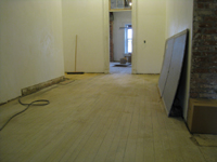 Second Floor--Corridor looking south from stairs with sanded floors - February 18, 2011
