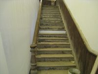 First Floor--Main (original) stairwell at beginning of restoration - March 3, 2011