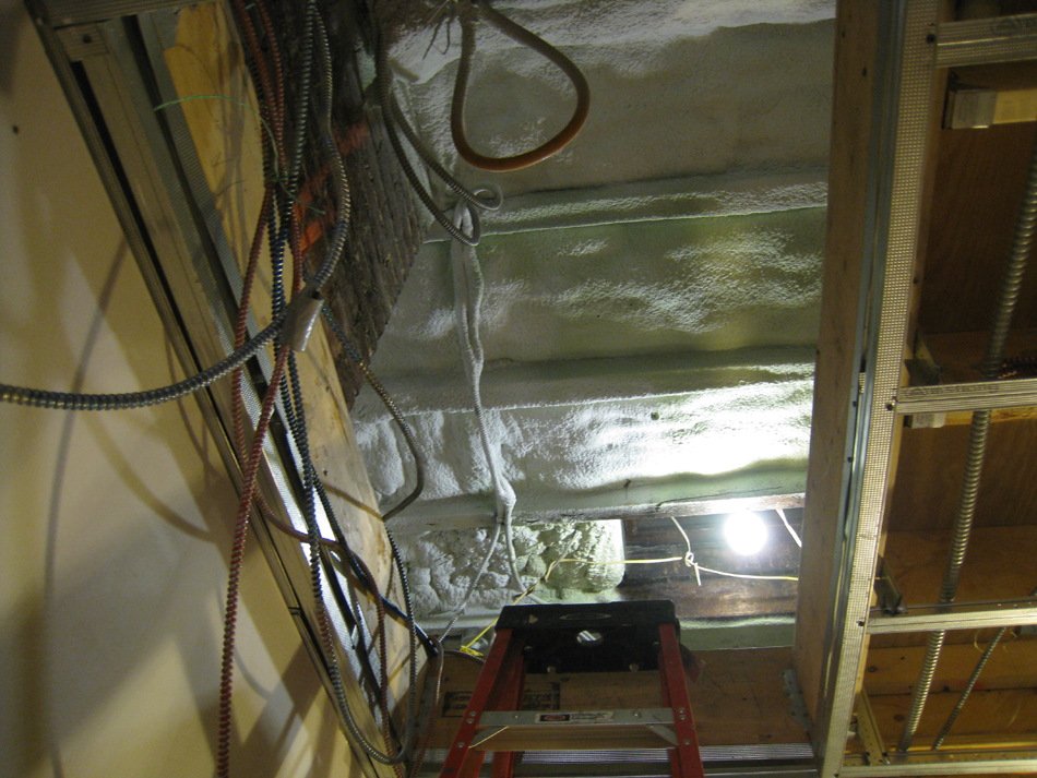 Third Floor--Insulation in corridor ceiling at the center of the building - March 14, 2011