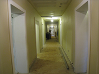 Ground Floor (Basement)--Looking west from east end of corridor - April 9, 2011