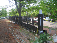 Fence--Installed fence along south east side - April 29, 2011