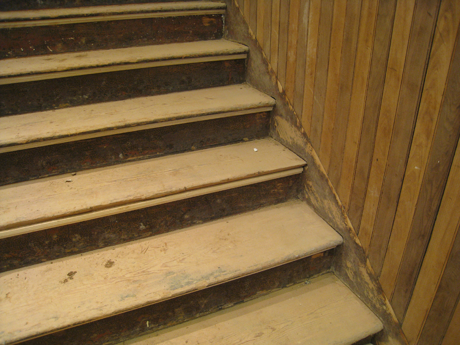 First Floor--Sanded staircase—detail - May 23, 2011