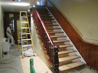 Ground Floor (Basement) --Main staircase partially refinished - June 10, 2011