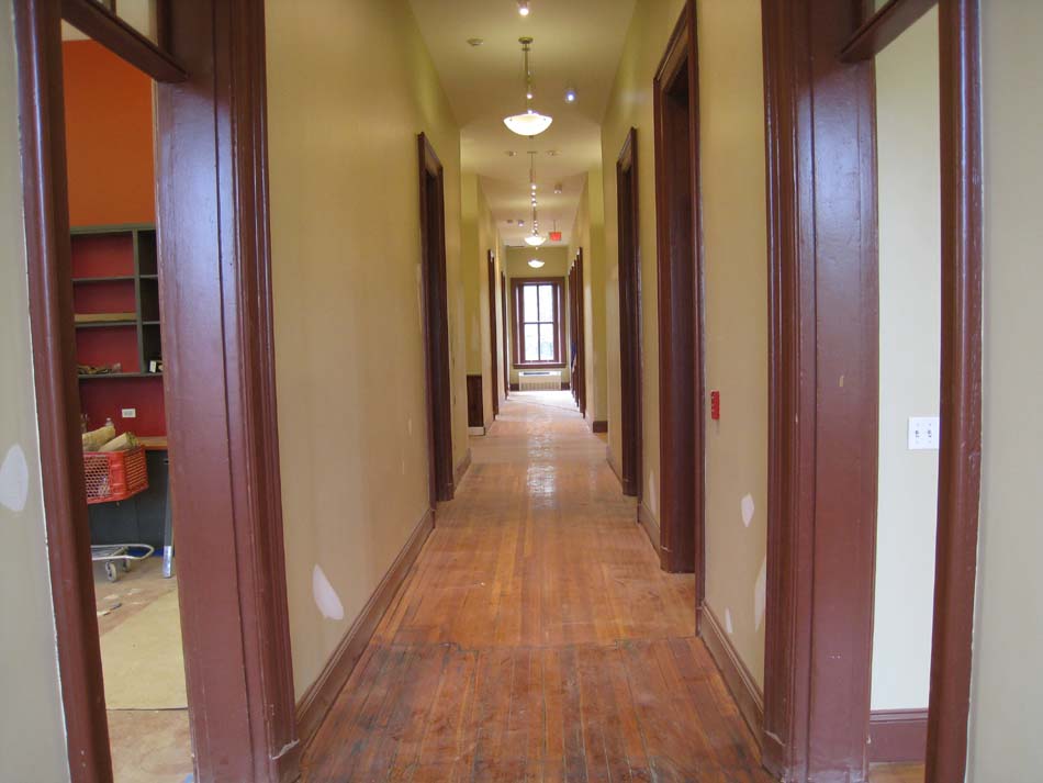 First Floor--Main corridor looking east from the west end - June 17, 2011