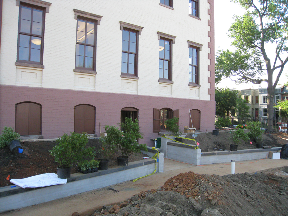 Grounds--Main entrance near completion - June 29, 2011