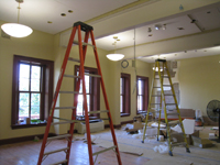 Second Floor--Large central room--lighting being installed - June 29, 2011