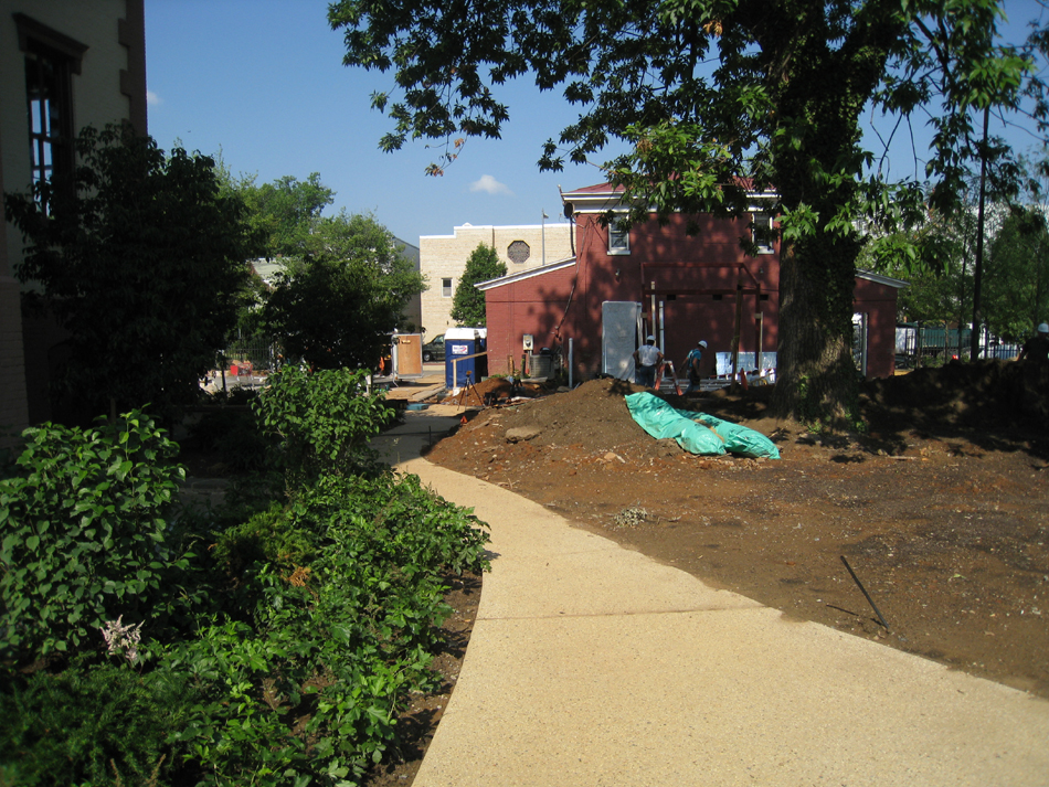 Grounds--Plantings on north side looking west - July 9, 2011