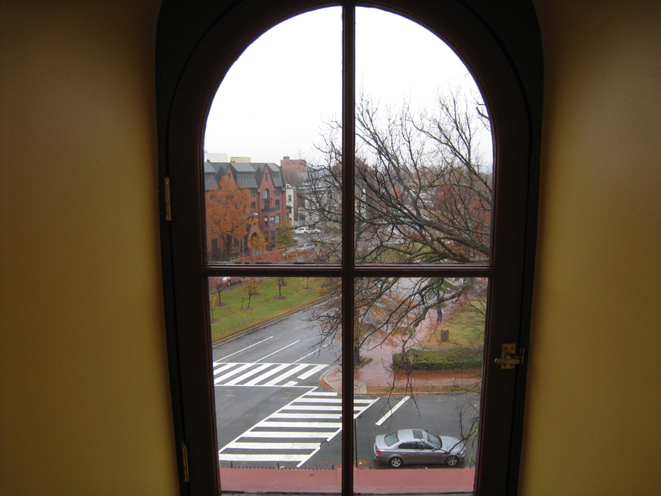 Third Floor--View out of east corridor window - November 16, 2011