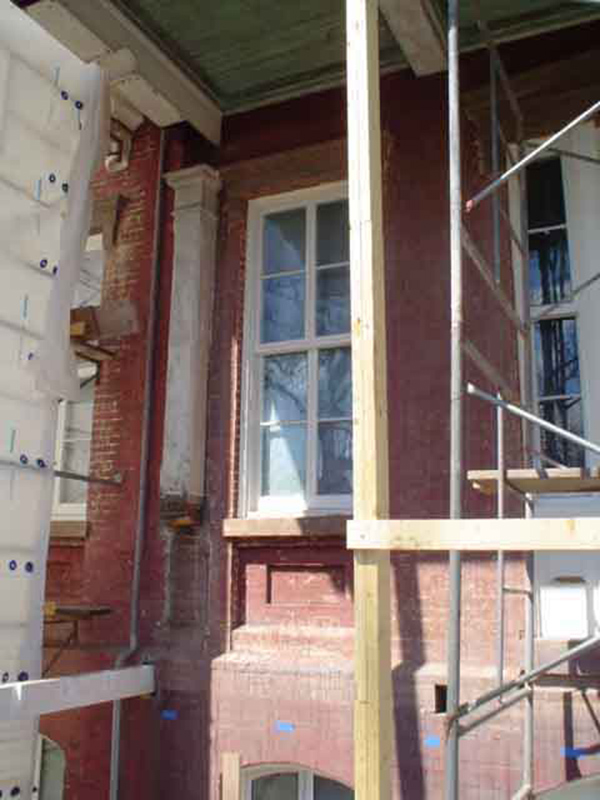The contractor has removed the paint material on the stone sills and hood of one of the  windows to demonstrate what they looked like originally without paint. A cost estimate was  submitted a by the contractor to do that work on all the windows. This was accepted and all  the windows will be done.