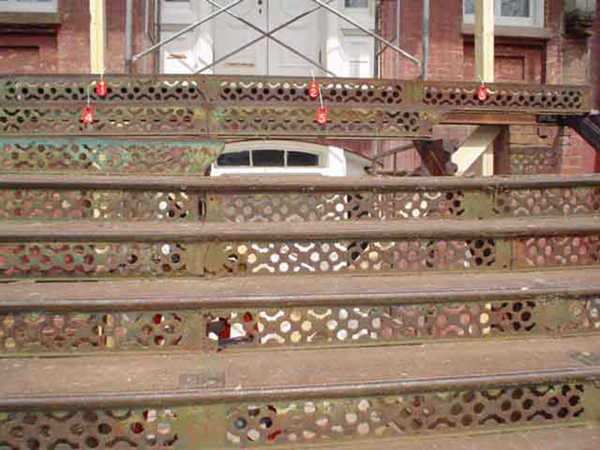 Much of the stair will only need repair and restoration.