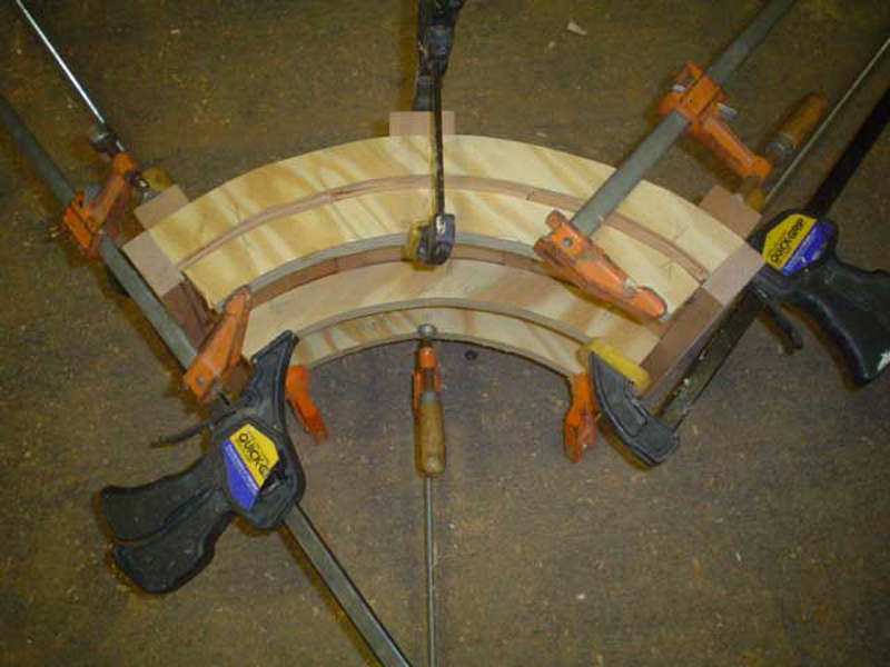 It took several days and several levels of work to get the curved portions formed and in place.